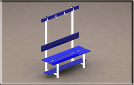 Wall bench with shoe rack