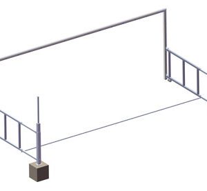 Aluminum 7-a-side soccer goal, low collapsible - EFPA004 EFPA005