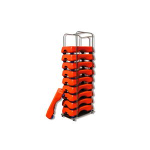 EPI21600 Carro inox. transporte 10 steps (75x45x200)