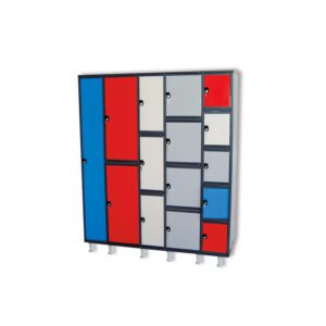 EPI22406 Taquilla plástico colores puerta: azul, rojo, beige, gris