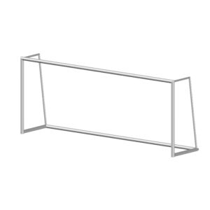 Portable aluminum 5-a-side soccer 5-a-side goal with metal base