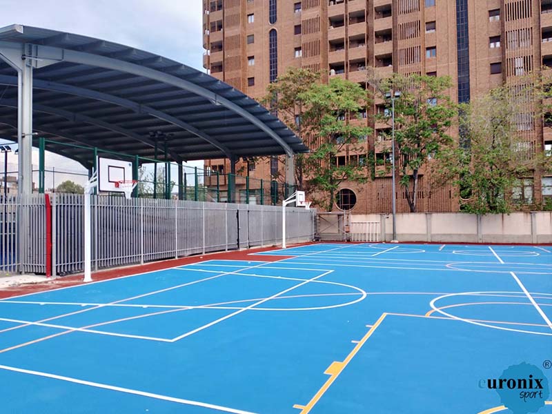 Canasta y pista multideporte colegio San Agustín